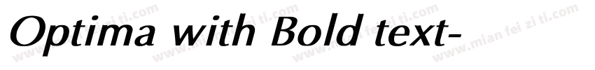 Optima with Bold text字体转换